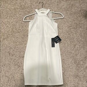 Elegant White Halter Dress